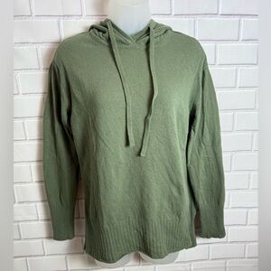 Banana Republic Italian Merino Wool Blend Hoodie Sweater | Size S | Sage Green